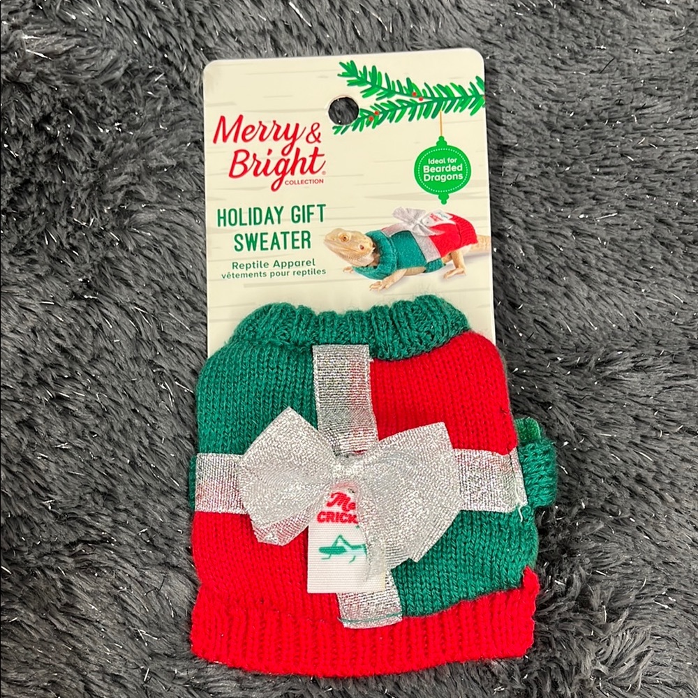 New Bearded Dragon Holiday Present Ugly Sweater